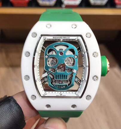 Review Cheap Richard Mille RM052 Skull ceramic watch prices
